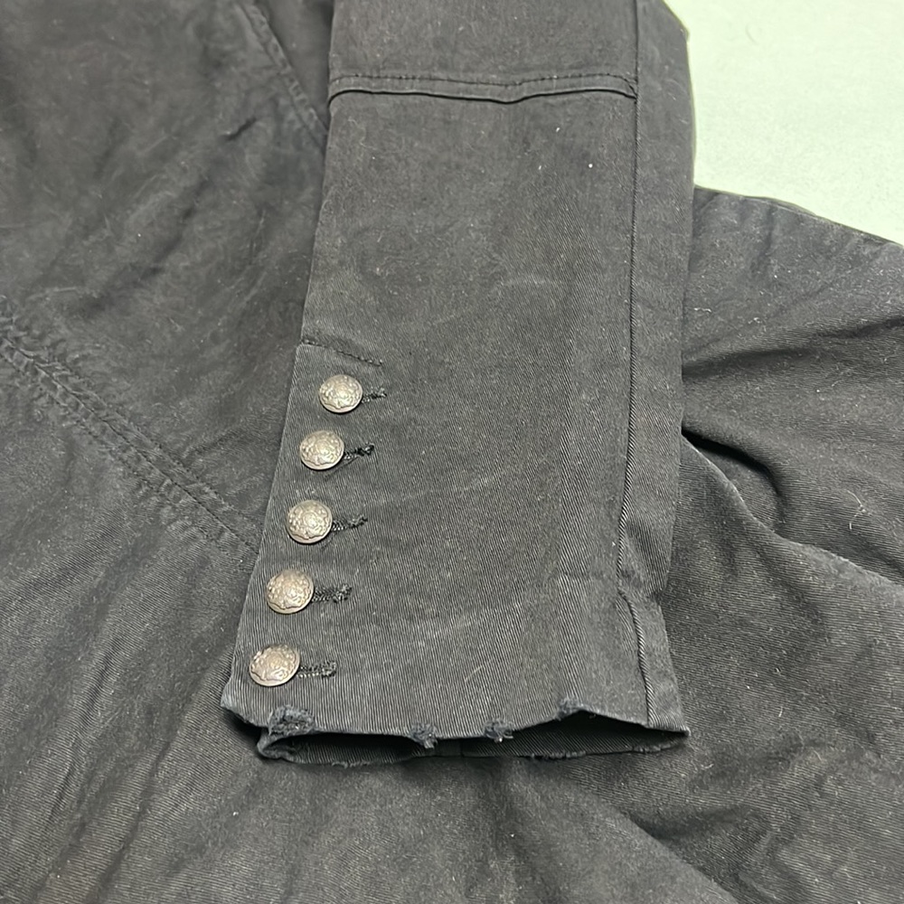Free People Distressed Black Military Jacket - Medium - Picture 9 of 9